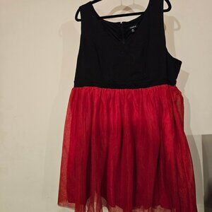Torrid Tank Dress /w Red Tulle Bottom - Size 22